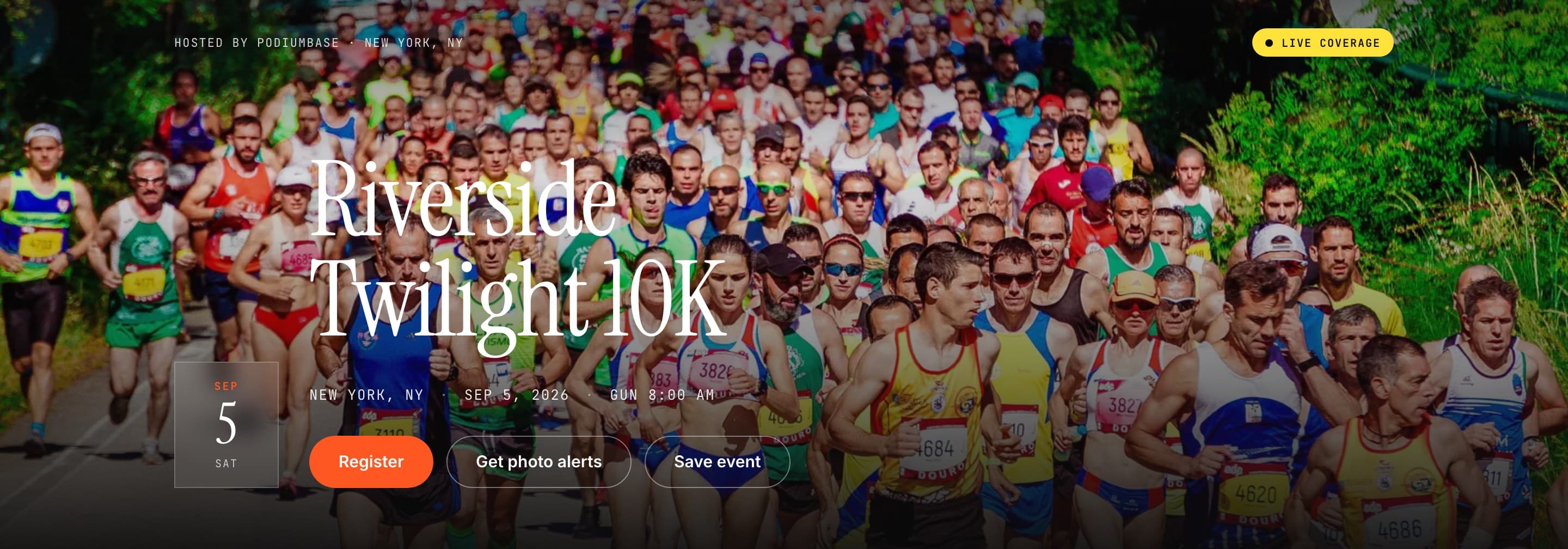 Public event page